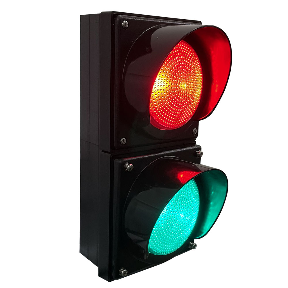 Feu de circulation à boule pleine rouge/vert à haut flux (deux unités)