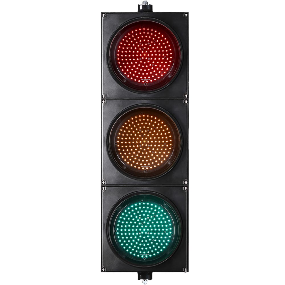 Feu de circulation à boule pleine rouge/jaune/vert à faible puissance