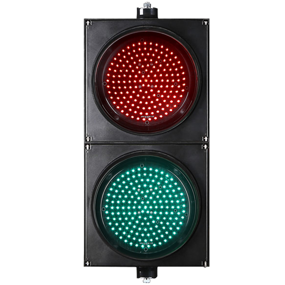 Feu de circulation à boule pleine rouge/vert à faible consommation (deux unités)