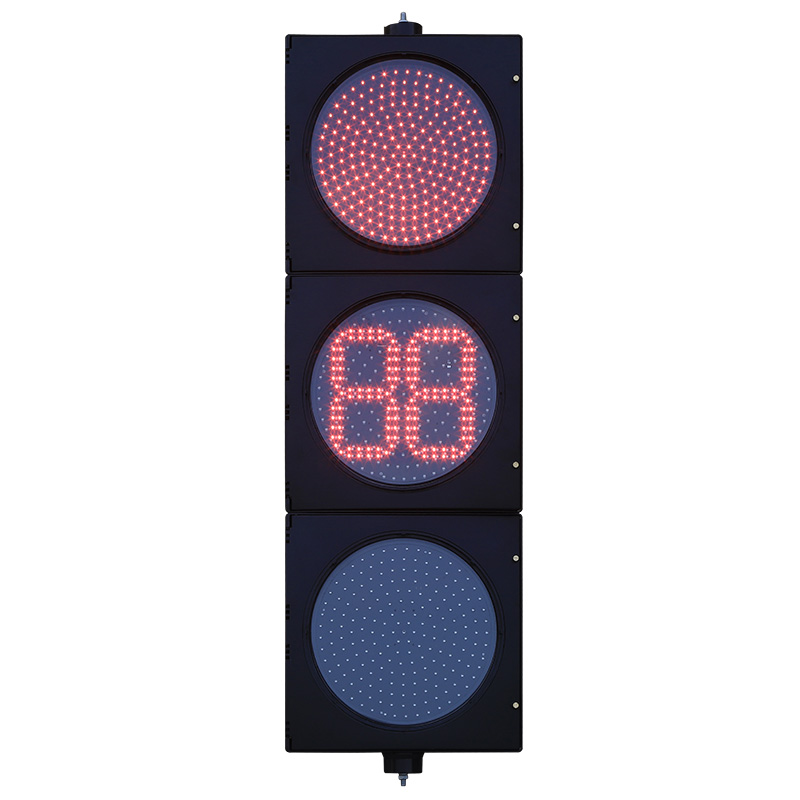 Feu de circulation à boule pleine rouge/jaune/vert à faible consommation avec compte à rebours