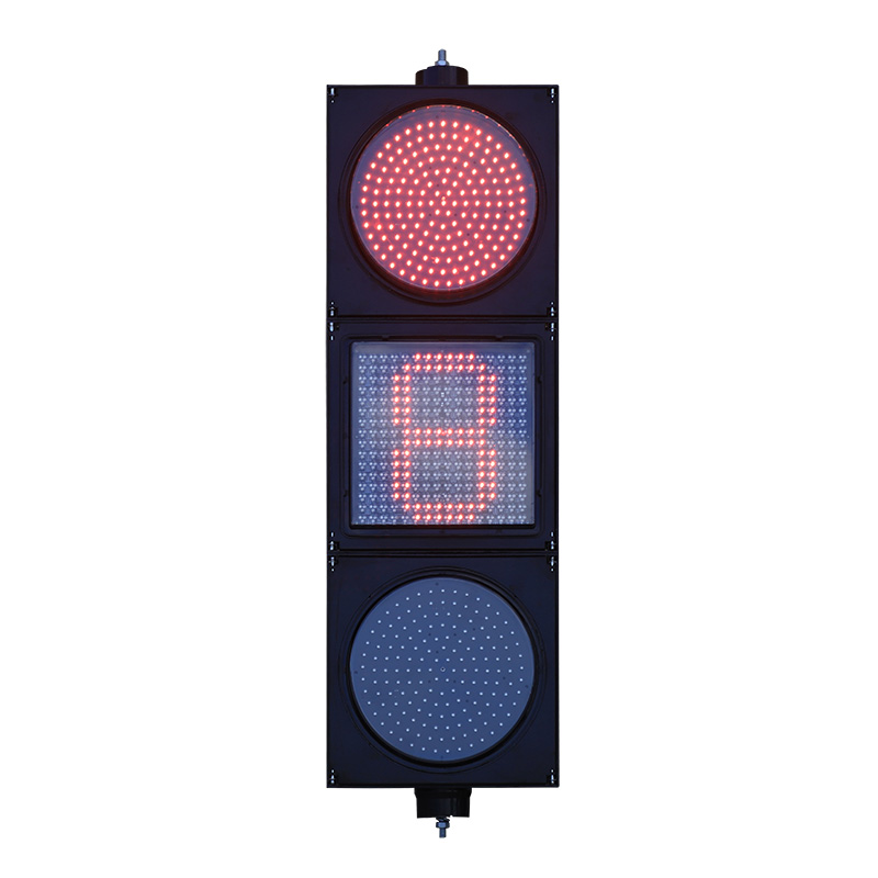Feu de circulation à boule pleine rouge/jaune/vert à faible consommation avec compte à rebours à matrice de points