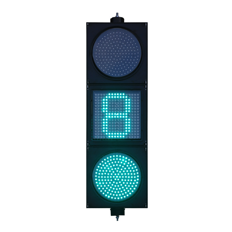 Feu de circulation à boule pleine rouge/jaune/vert à faible consommation avec compte à rebours à matrice de points