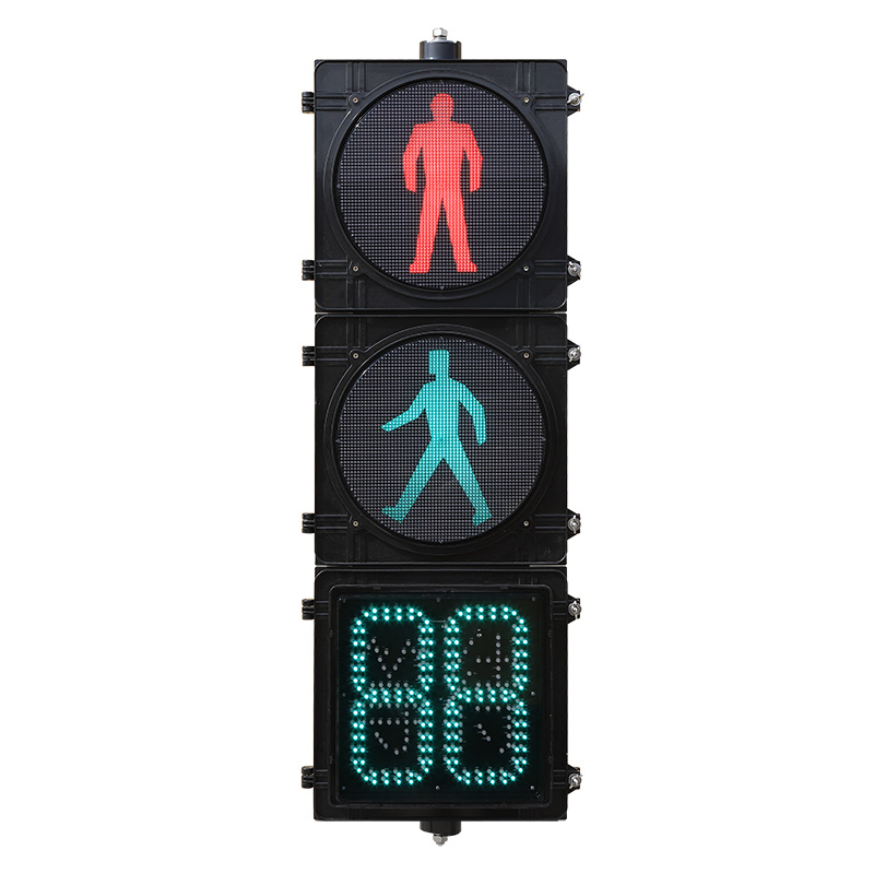 Feu de circulation piéton à haut flux avec compte à rebours