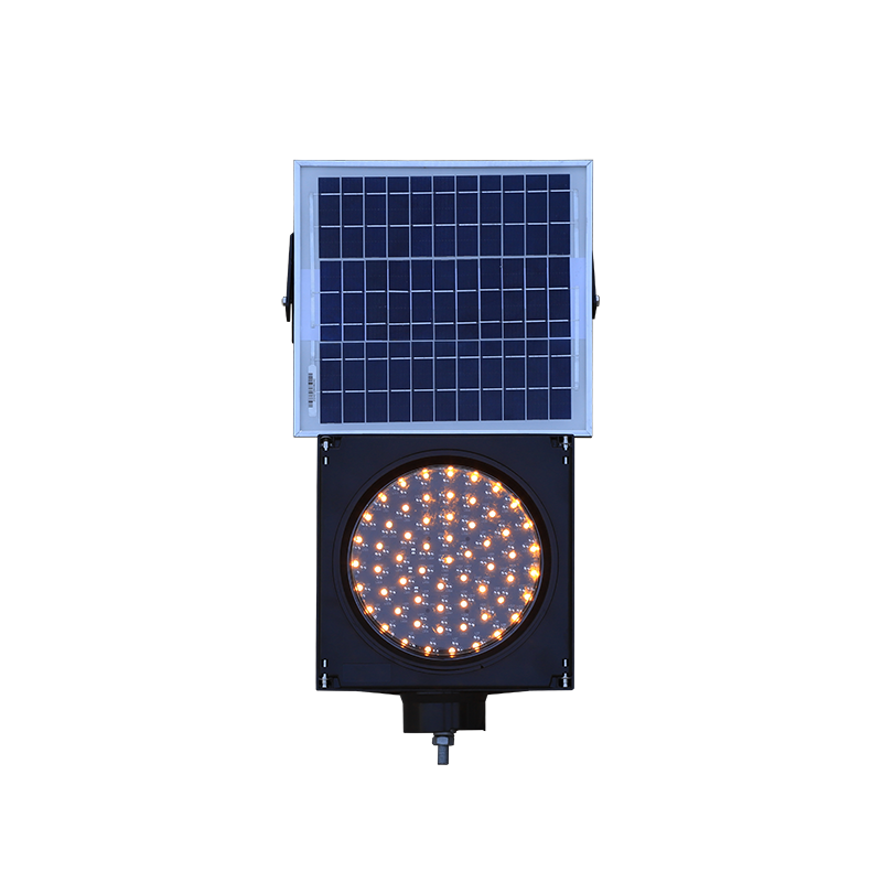 Feu clignotant jaune à énergie solaire