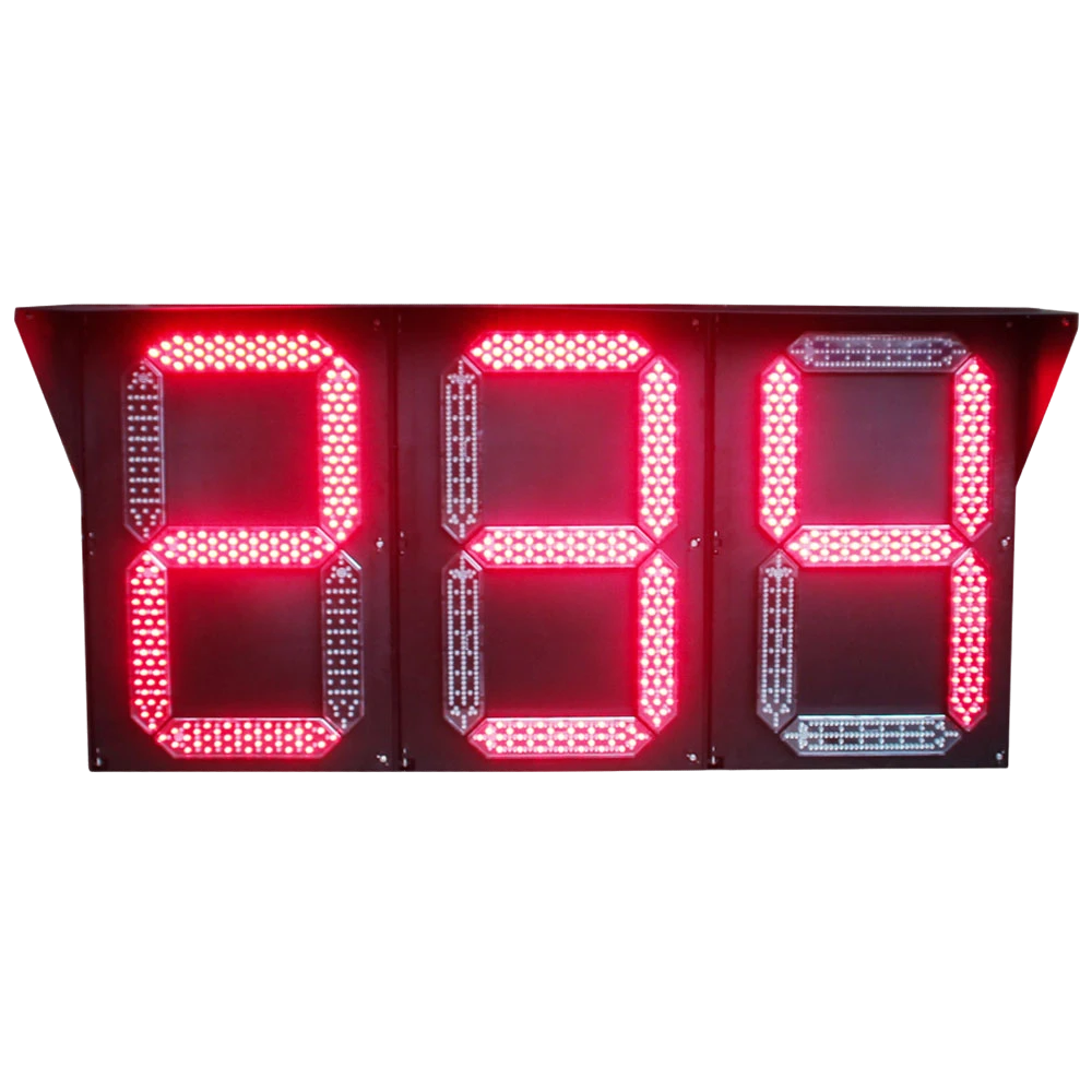 Feu de circulation à compte à rebours de type segment (type boîte)