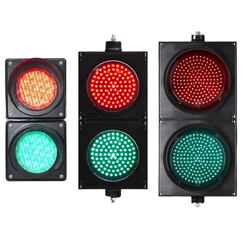 Feu de circulation à boule pleine rouge/vert à faible consommation (deux unités)