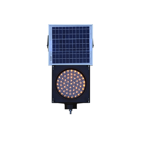 Lumi&egrave;re clignotante jaune &agrave; &eacute;nergie solaire