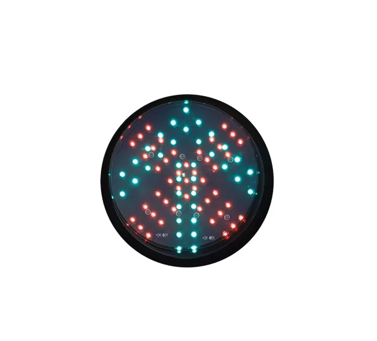 Module de feu de signalisation basse consommation en forme de croix rouge et de flèche verte