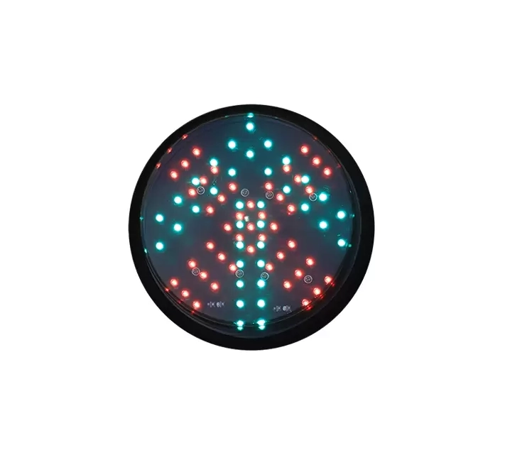 Feu de circulation Croix rouge et flèche verte Feu de circulation Croix rouge et flèche verte